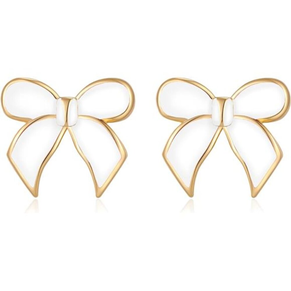 18K Gold Plated Studs | Dainty Oil Drop Finish | Cute Gift for Women - Picture 2 of 6